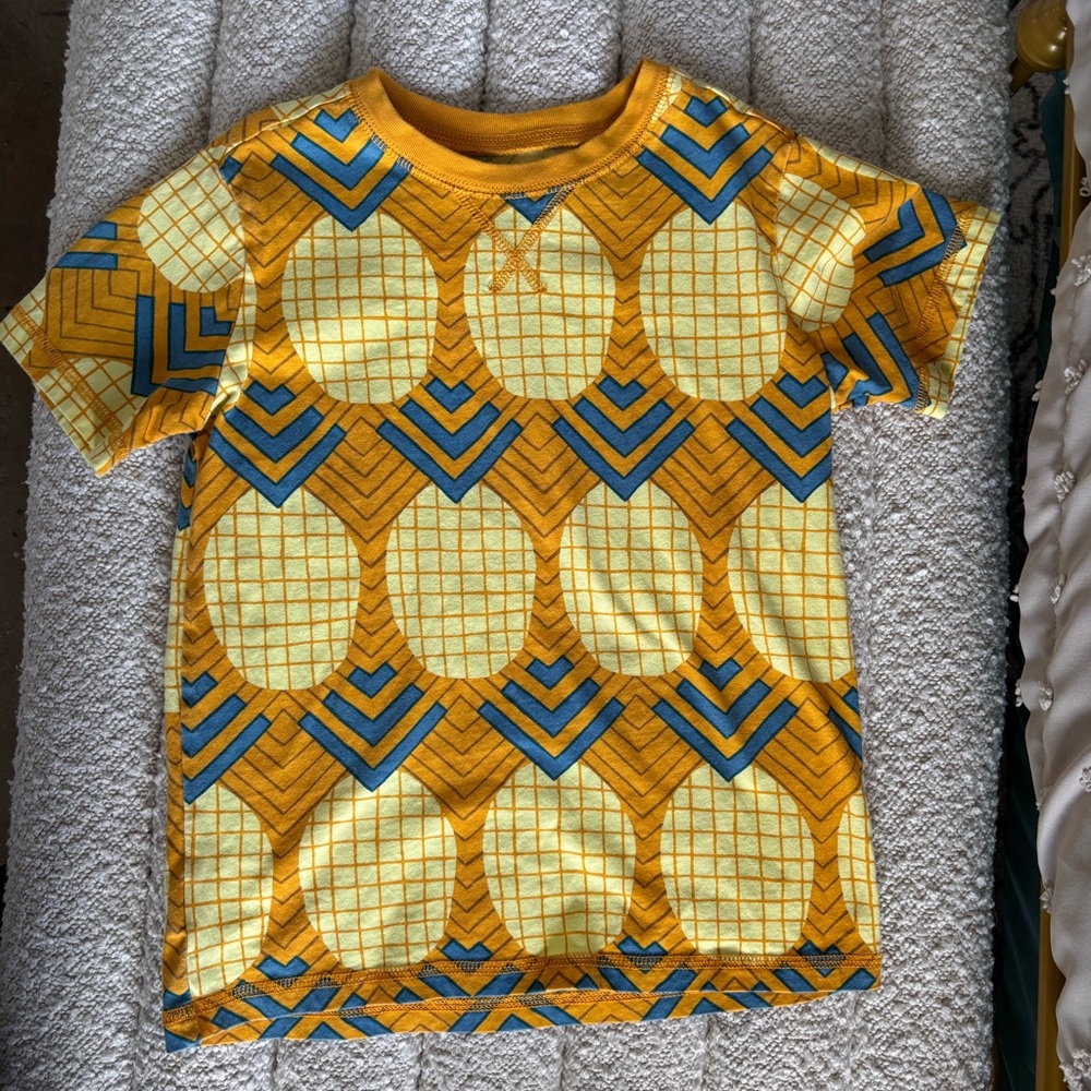 3 for $10 - Tea Collection Yellow and Blue Geometric Kids Tee